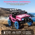 thumbnail image 4 of 2025 New 12V Electric Kids Ride On Truck for Kids Ages 37-96 Months, Ride On Toys Car with 5MPH Max Speed, Remote Control, Accelerator Pedal, Treaded Tires, Steering Wheel, Music and Story, 4 of 6
