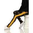 thumbnail image 3 of Ma Croix Men's Premium Dark Plaid Stretch Skinny Track Pants, 3 of 8
