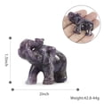thumbnail image 4 of Artistone 2 Inches Amethyst Elephant Crystal Statue Carved Gemstone Pocket Good Luck Elephant Figurines Crafts Reiki Healing Stone for Home Office Decor, 4 of 6
