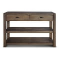 thumbnail image 5 of Grain Wood Furniture Montauk Console Table, Solid Wood with a Rustic Walnut Finish, 5 of 10