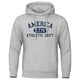 thumbnail image 1 of WILLBEST Sudadera con Capucha y Bolsillo para Hombre, Diseño De Letras 1776, Cuello Redondo XGrande, 1 of 2