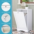 thumbnail image 6 of RiverRidge Ashland Tilt-Out Laundry Hamper Cabinet with Cloth Storage Bag - White, 6 of 6