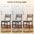 thumbnail image 6 of HOMCOM Modern Dining Chairs Set of 4, Linen Fabric Upholstered Kitchen Chairs with Rubberwood Legs for Dining Room, Living Room, Gray, 6 of 9