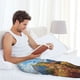 thumbnail image 5 of Fotbe Snowy Mountain Photography Bear Pantalones de Pijama para Hombre, Pantalones de Dormir, Pantalones de Casa con Cintura Ajustable y Bolsillos-Small, 5 of 6