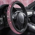 thumbnail image 2 of Bling Diamond Leather Steering Wheel Cover, with Sparkly Crystal Glitter Rhinestones Universal Fit 14"1/2-15" Car Wheel Protector for Women Fit Suvs, Vans, Sedans, Car, Trucks, 2 of 16