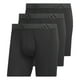 thumbnail image 1 of Calzoncillo bóxer adidas de microfibra para hombre, paquete de 3, color negro/ónix XXL, 1 of 5