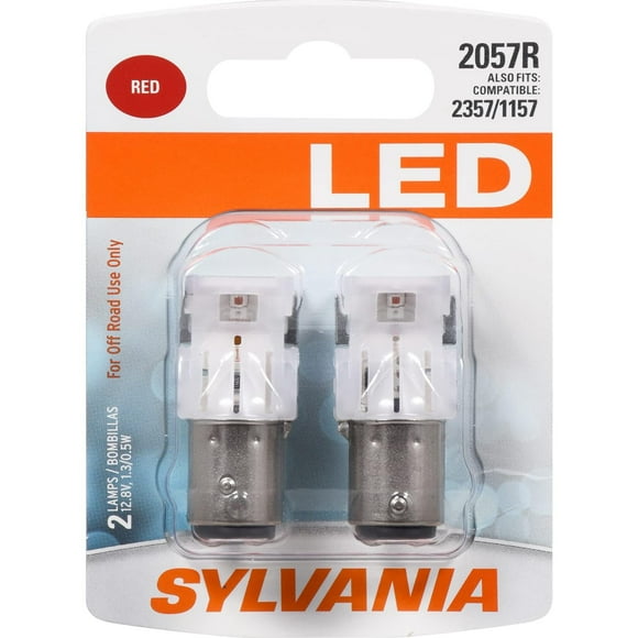 Bombilla LED para vehículos SYLVANIA 2057 roja Mini, paquete de 2