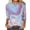 Blue, variant on Women Summer Graphic Shirts 3/4 Sleeve Round Neck Print Pullover Tops Loose Casual Lightweight Tee (S, Hot Pink-A)