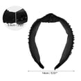 thumbnail image 2 of Unique Bargains 1 Pcs Women Knotted Headbands Fashion Bead Knot Headband Hair Accessories Black, 2 of 7