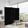 thumbnail image 7 of LUCKUP Room Divider 3 Panel Folding Privacy Screen for Bedroom, Living Room, Office, Freestanding Portable Temporary Wall Divider for Room Separation, 102" Lx71 W, Black, 7 of 7