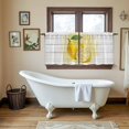 thumbnail image 4 of Lemon Tier Curtains 24 Inch Length, Yellow Summer Botanical Watercolor Wooden Cafe Short Curtains for Bathroom Over Sink, Small Kitchen Curtain Light Filtering Tiered Drapes 2 Panels 27.5"Wx24"L, 4 of 8