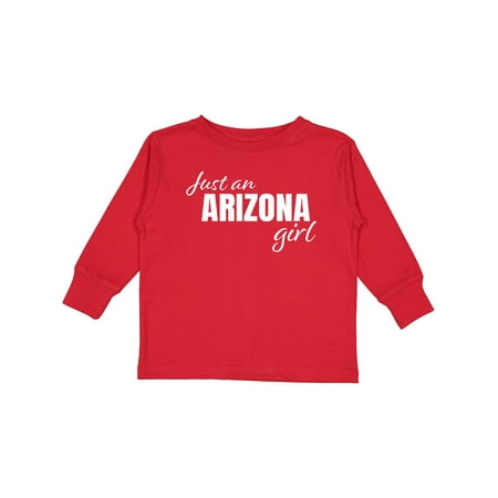 

Inktastic Just an Arizona Girl Born and Raised Girls Long Sleeve Toddler T-Shirt