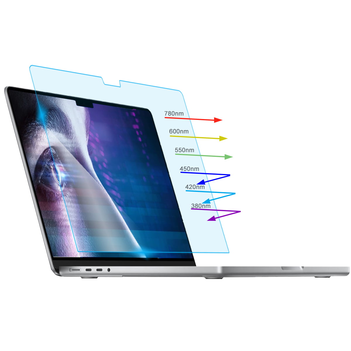 2PACK Screen Protector for 2021 MacBook Pro 14 Inch Anti Blue Light Glare Screen Protector Filter for 2021 Newest MacBook Pro 14 inch M1 Pro/Max Chip A2442 Laptop Blue Light Blocking Screen Filter 