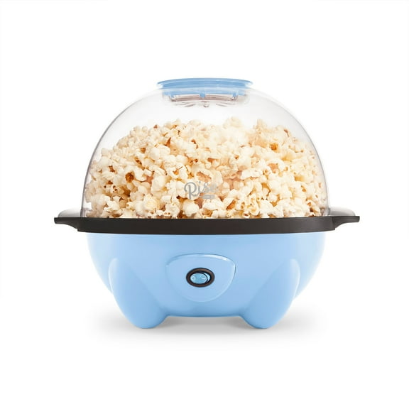 Rise by Dash 4.5 Qt. Stirring Electric Popcorn Popper, Lid, Serving Bowl & Convenient Storage, 18 Cups – Sky Blue - New - 3 lbs.