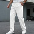 thumbnail image 2 of Resicozy Mens Baggy Sweatpants Loose Fit Cotton Casual Comfy Stretch Wide Leg Sweat Pants with Pockets White M, 2 of 5