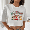 thumbnail image 3 of New Fashion Christmas Moose T-shirt Cute Merry Christmas Short Shirt Cute Christmas Moose Merry Christmas T-shirt for Women, 3 of 5
