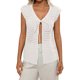 thumbnail image 1 of Usted Es Más Que una Camisa de Puntuación de Prueba Sexy de Manga Corta Lentejuelas Suelta V-Cuello Blusa, Camisa Casual de Poliéster para las Mujeres, Lavado de Manos de la Moda Superior, 1 of 7