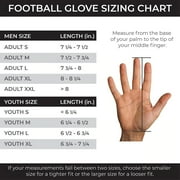 Battle Sports Finally Rich Adult Football Gloves - Medium - Black/White