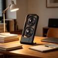 thumbnail image 4 of MMJ Table Fan Double Head USB Rechargeable 4 Speeds Silent for Desktop Dorm Home Office 10.6x5.5x1.7in, 4 of 6