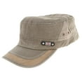 thumbnail image 4 of Adjustable Men' Cap Cadet Hat Flat Top Baseball Cap Deep Blue, 4 of 5