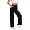 thumbnail image 7 of Nkmbld Womens Cotton Linen Pants Casual Button Elastic Waist Wide Leg Summer Trousers, 7 of 7