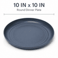 thumbnail image 2 of 10 Inch Wheat Straw Dinner Plates, Set of 8 Unbreakable Plates, Microwave & Dishwasher Safe, Lightweight Modern Tableware, Reusable Dinner Plates for Kitchen Daily Use(Dark Blue), 2 of 8