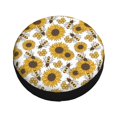 thumbnail image 3 of Gaeub Sunflowers and Bees 14-17in Tire Cover, Spare Tire Cover, for Camper Caravan, Trailer, Car, Truck, SUV, Jeep - 14 inch, 3 of 9
