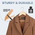 thumbnail image 2 of Paquete de 80 perchas de madera ZENOWICK para abrigos, trajes y chaquetas, 2 of 6