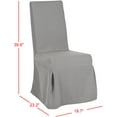 thumbnail image 3 of SAFAVIEH Adrianna Transitional Fabric Solid Dining Parsons Chair, Arctic Grey (Set of 2), 3 of 9