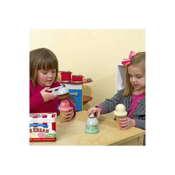 Melissa Doug Scoop Stack Ice Cream Cone Playset