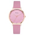thumbnail image 1 of Exquisito y elegante reloj de pulsera de PU con movimiento de cuarzo y pantalla analógica informal para mujer (rosa), 1 of 1