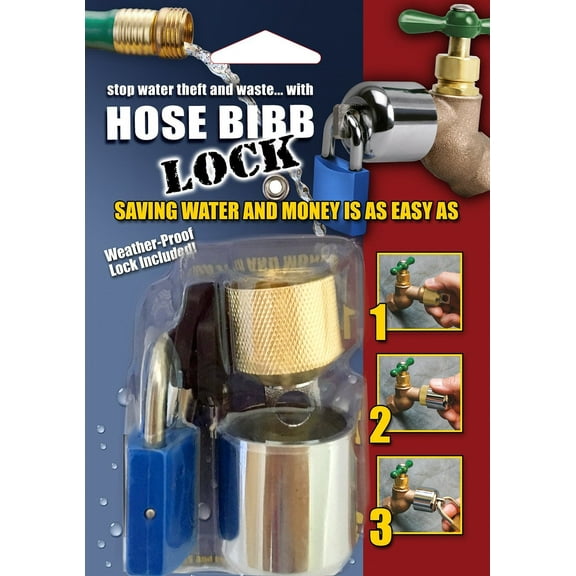 Brass Hose Bibb Lock with Padlock
