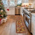 thumbnail image 2 of Sm:)e Gingerbread Man Christmas Kitchen Rugs and Mats, 17x29Inch and 17x47 Inch, Non Slip Linen Mat Inside Washable for Porch Patio Hallway, 2 of 7