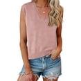 thumbnail image 2 of INSPIRE CHIC Women's Sweater Vest V Neck Sleeveless Uniform Classic Knitted Pullover Tops L Pink, 2 of 6