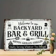 thumbnail image 4 of 8x12 Inches Vintage Metal Sign, Backyard Bar & Grill, Rustic BBQ Decor Weatherproof, Perfect For Outdoor Spaces, Patios, Or BBQ Areas, Barbecue Decor, BBQ Party Sign, Outdoor Cooking Art, 4 of 10