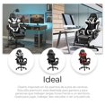 thumbnail image 2 of RagaBasics, Silla Gamer de Alta Calidad y Comfort, Silla de Ofina con Base Giratoria, Ruedas, Reposa Brazos, Reposa Pies y Respaldo Reclinable para la Mejor Posicion. (Blanco), 2 of 9