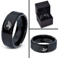 thumbnail image 4 of Tungsten Unicorn Pegasus Horse Creature Band Ring 8mm Men Women Comfort Fit Black Beveled Edge Polished, 4 of 4