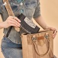 thumbnail image 6 of Montana West Wristlet Wallet for Women Western Floral Tooled Cowhide Large Trifold Purse with ID Window, Black, 6 of 7