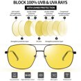 thumbnail image 4 of Joopin Night Vision Glasses for Men Women Classic Aviation UV Protection Glasses for Driving, 4 of 7