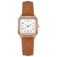 thumbnail image 2 of Resicozy Watches for Women, Square Women's Leather Watch with Elegant Stylish Dial Design, Daily Watch, Quartz Dress Watch - Gifts for Her Brown, 2 of 2