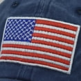 Penkiiy American Flag Hat, USA Trucker Worn Hat for Men & Women
