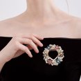 thumbnail image 3 of Women Scarf Fastener Sparkling Rhinestones Leaves Flower Shape Scarf Button Suits Coats Bags Scarves Badge Versatile Accessory, 3 of 8