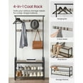 thumbnail image 3 of VASAGLE Coat Rack, Hall Tree with Shoe Bench for Entryway, Entryway Bench with Coat Rack,Modern, 3 of 5