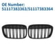 thumbnail image 3 of Rejilla del parachoques delantero superior único No.51117383363 para BMW X1 F48 16-22 en negro mate de doble listón 1 par, 3 of 7