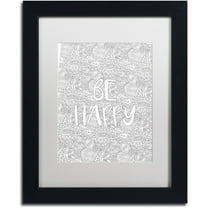 Trademark Fine Art "Inspirational Quotes 31" Canvas Art by Hello Angel, White Matte, Black Frame