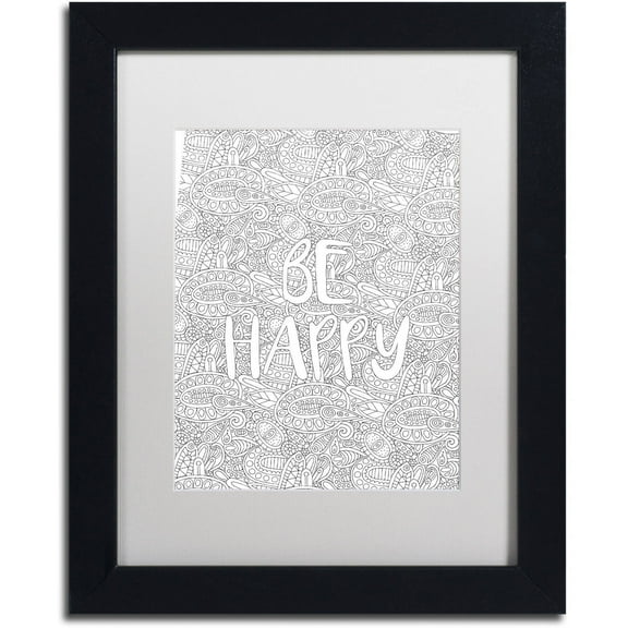Trademark Fine Art "Inspirational Quotes 31" Canvas Art by Hello Angel, White Matte, Black Frame