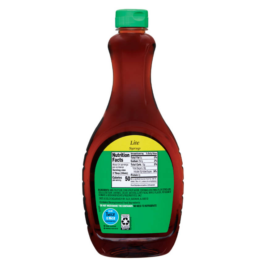 Lite Pancake Syrup, 24 oz- Pack of 2