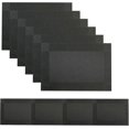 thumbnail image 1 of ZHAOCHENG Juego de 7 manteles individuales de vinilo tejido para mesa redonda, 6 manteles individuales con forma de cuña y centro de mesa, manteles redondos para mesa de cocina, manteles redondos fáci, 1 of 5