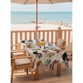 thumbnail image 2 of Outdoor Tablecloth with Umbrella Hole for Patio/Picnic/Party/Camping, Farmhouse Rooster Waterproof Table Cloth Rectangle Table Cover Washable, Vintage Watercolor Flowers Wood Grain (60"x 102"), 2 of 8