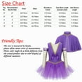 thumbnail image 7 of zdhoor Kids Girls Halloween Circus Trapeze Costume Sequins Ballet Dance Tutu Leotard Dress Purple 6, 7 of 7